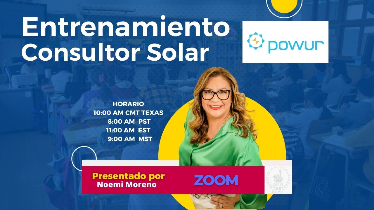 Aprende todo sobre las baterías de energía solar en esta clase virtual con Noemi Moreno Mentor Powur